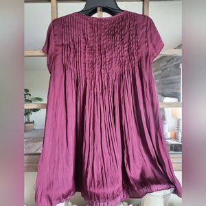 Calypso St. Barth Burgundy Blouse